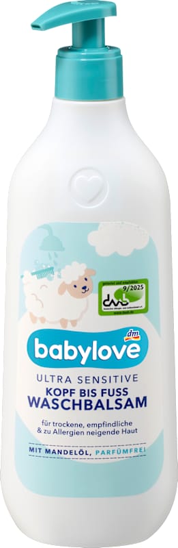 babylove Baume lavant tête aux pieds ultra sensitive, 500 ml