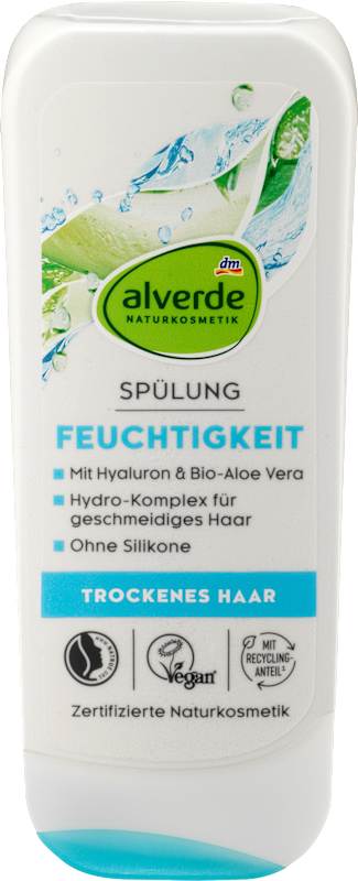 alverde NATURKOSMETIK Après-shampooing hydratant aloe vera & hyaluron 200 ml