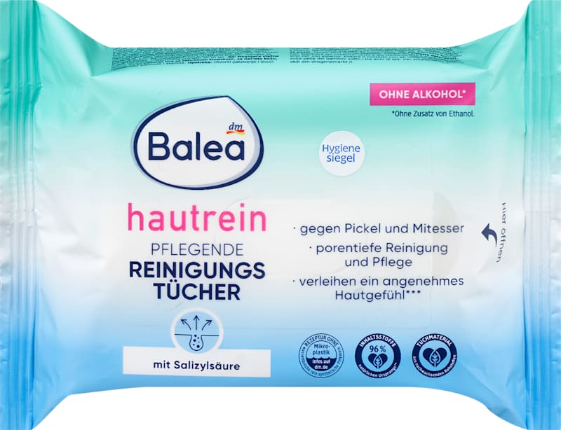 Balea Lingettes démaquillantes nourrissantes peau nette 25 pièces