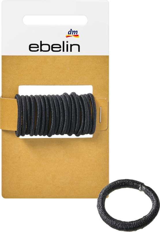 ebelin Mini élastiques cheveux noirs 18 pièces