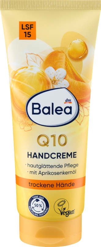 Balea Crème mains Q10 à l'huile d'abricot LSF15 100 ml