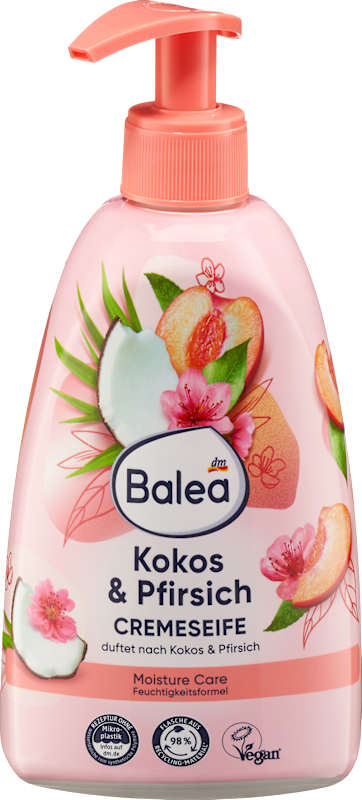 Balea savon crème pêche & coco 500 ml