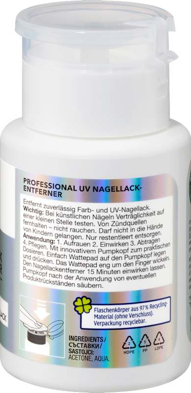 ebelin Dissolvant UV à l'acétone, 125 ml