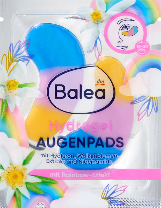 Balea patchs yeux hydrogel Rainbow (1 paire), 2 pièces