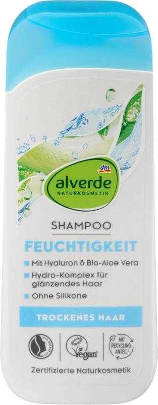 alverde NATURKOSMETIK Shampoing hydratant aloe vera & acide hyaluronique 200 ml