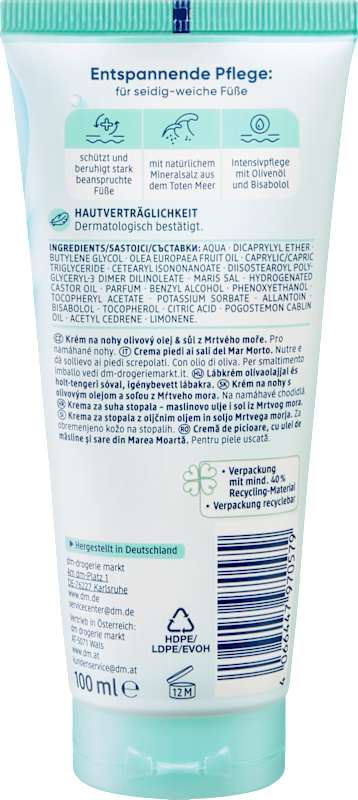 Balea Crème pieds Mer Morte 100 ml