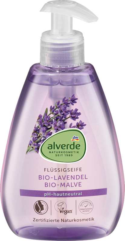 alverde NATURKOSMETIK savon liquide lavande mauve 300 ml