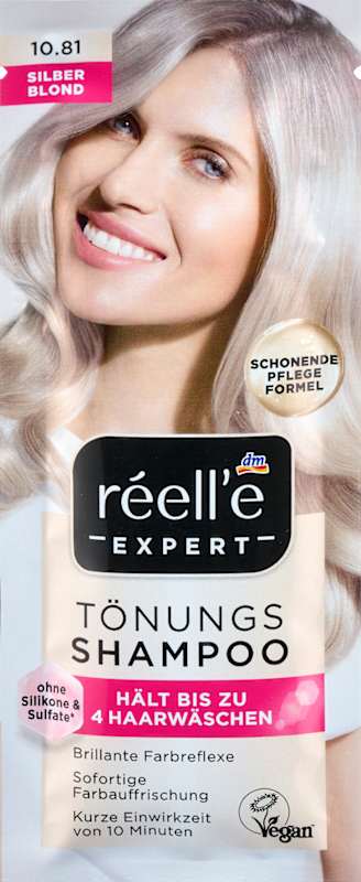 réell‘e EXPERT Shampoing colorant 10.81 Blond argenté, 25 ml