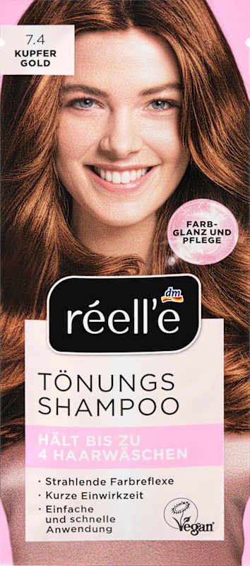 réell‘e Shampoing colorant 7.4 Cuivre doré, 14 ml