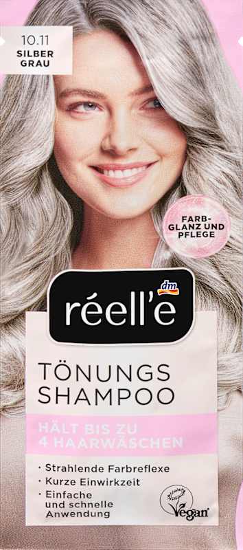 réell‘e Shampoing colorant 10.11 Gris argenté, 14 ml
