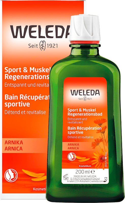 Weleda Regenerationsbad Sport & Muskel, Arnika, 200 ml — produit allemand authentique au Maroc