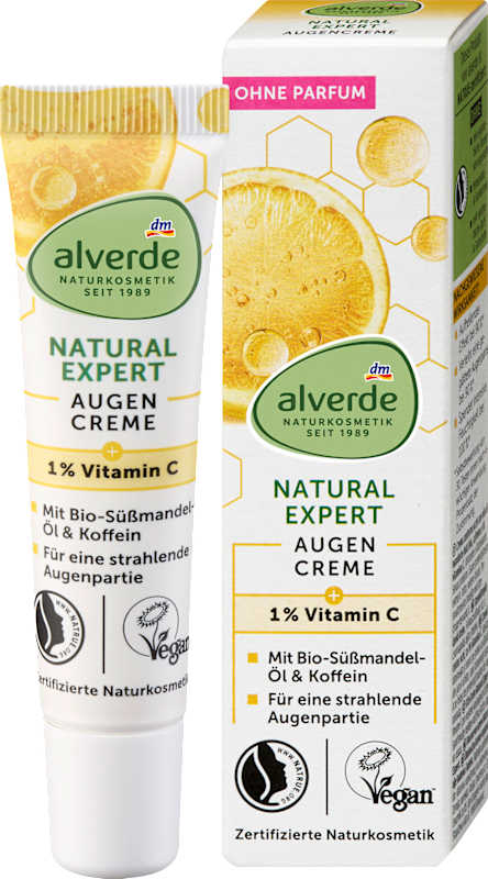 alverde NATURKOSMETIK crème yeux Natural Expert vitamine C 15 ml