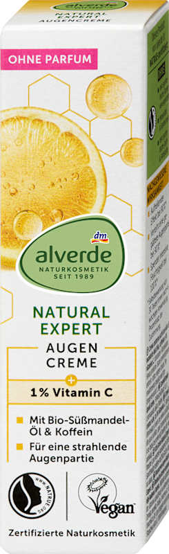 alverde NATURKOSMETIK crème yeux Natural Expert vitamine C 15 ml