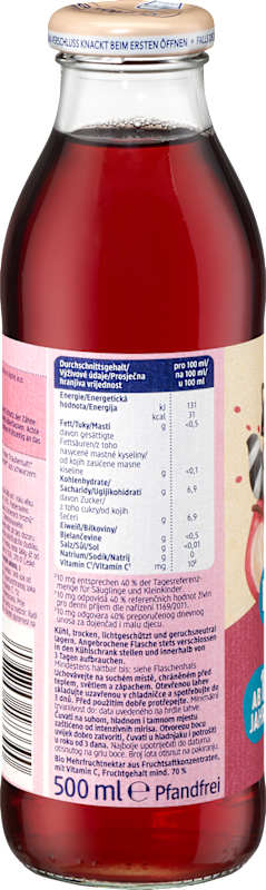 babylove nectar fruits rouges en pomme dès 1 an 500 ml