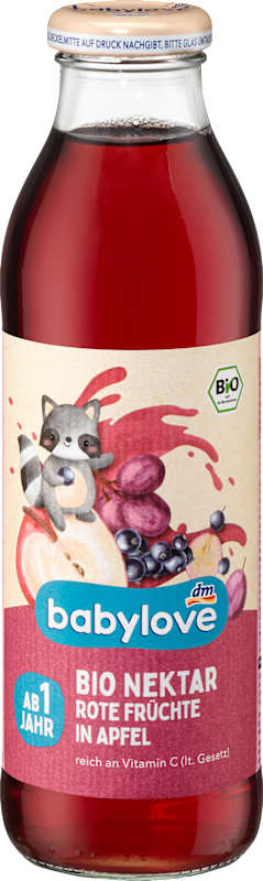 babylove nectar fruits rouges en pomme dès 1 an 500 ml