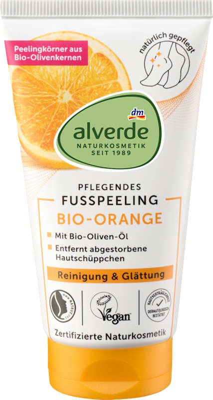 alverde NATURKOSMETIK Gommage pieds à l'orange 75 ml