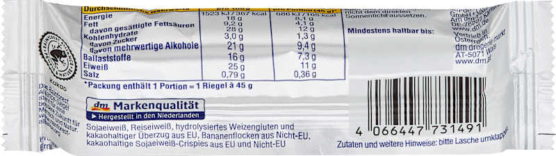 Sportness barre protéinée 25% goût Banana Bread 45 g