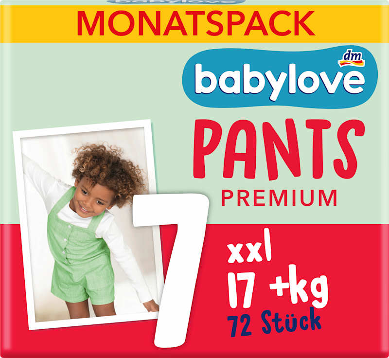 babylove Baby Pants Premium T.7 XXL (17+ kg) pack mensuel 72 pièces