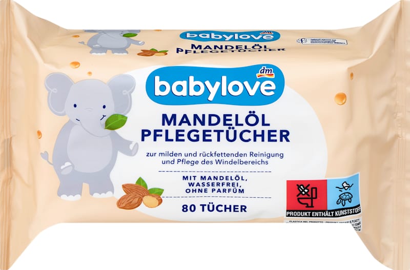 babylove Lingettes huile d'amande 80 pc