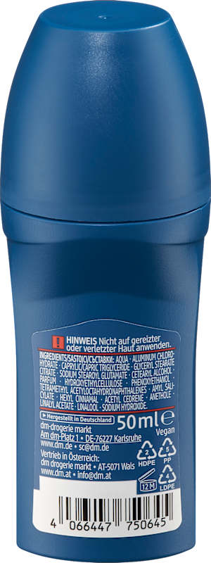 Balea MEN Déodorant anti-transpirant bille extra dry 50 ml