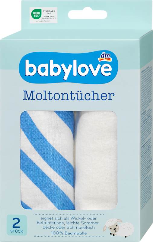 babylove Langes molleton rayé/uni 2 pièces