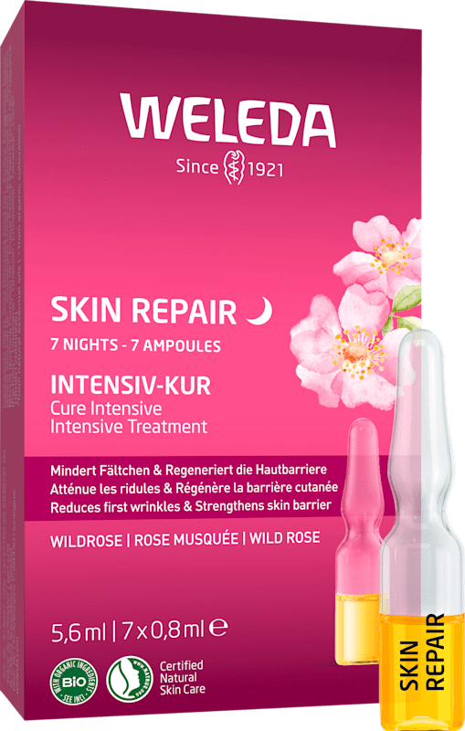 Weleda Intensiv-Kur Ampullen Wildrose (7 x 0,8ml), 5,6 ml — produit allemand authentique au Maroc
