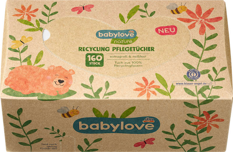 babylove Lingettes nature sèches 160 pièces