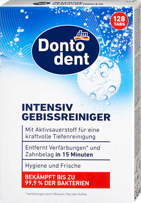 Dontodent Pastilles nettoyantes dentier intensif pack avantage 128 pièces