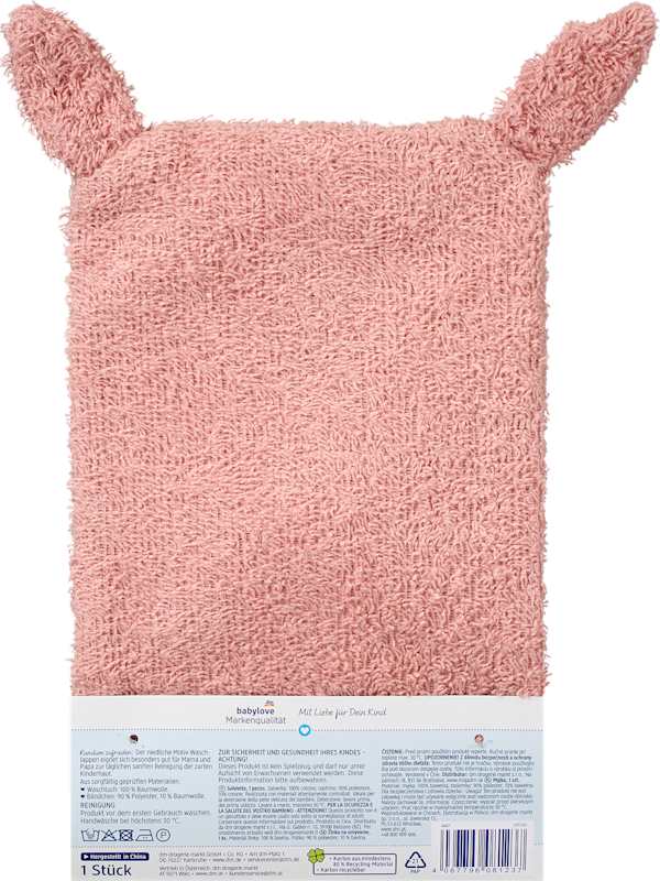 babylove gant de toilette motif faon 1 pièce