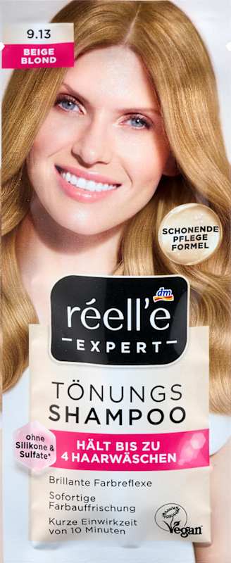 réell‘e EXPERT Shampoing colorant 9.13 Blond beige, 25 ml