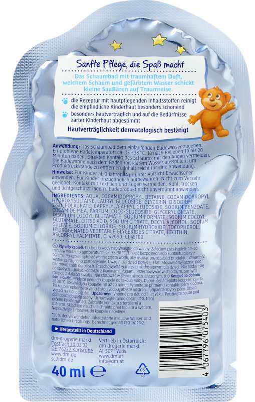 SauBär Bain Moussant Träum schön 40 ml