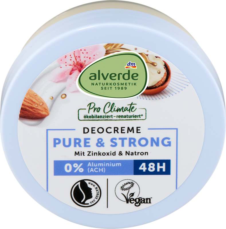 alverde NATURKOSMETIK Déodorant crème Pure & Strong, 50 ml
