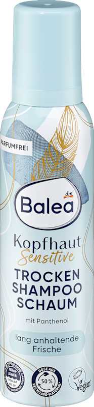 Balea Shampoing sec mousse cuir chevelu sensible, 150 ml