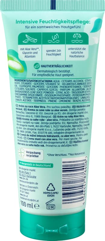 Balea Crème mains aloe vera 100 ml