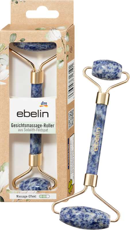 ebelin Rouleau de massage visage en sodalite-feldspath 1 pièce