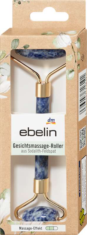 ebelin Rouleau de massage visage en sodalite-feldspath 1 pièce