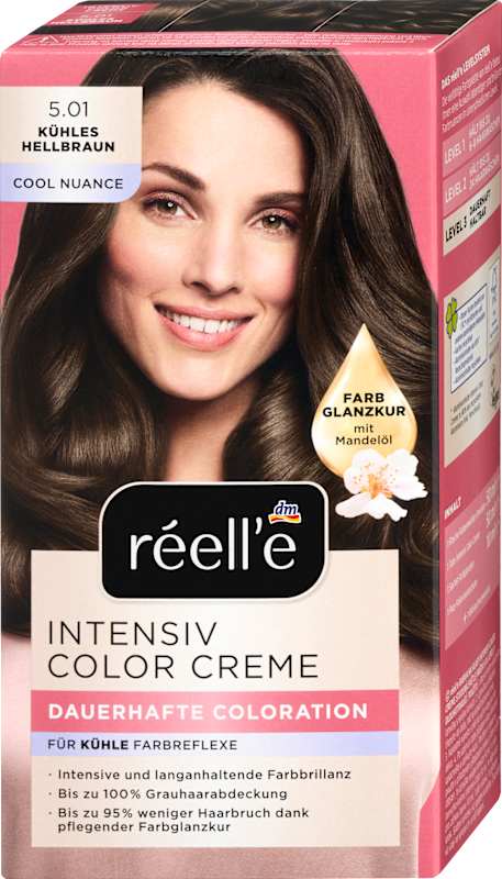 réell‘e Coloration permanente 5.01 Châtain clair froid, 1 pièce