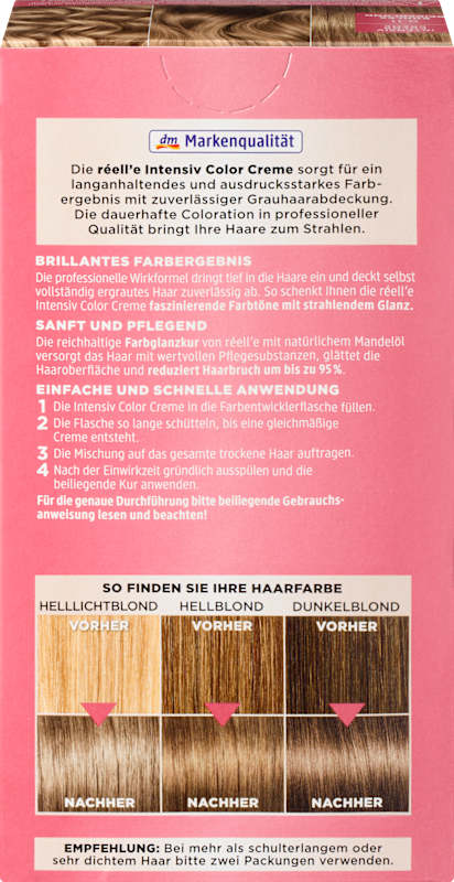 réell‘e Coloration permanente 8.1 Blond clair froid, 1 pièce