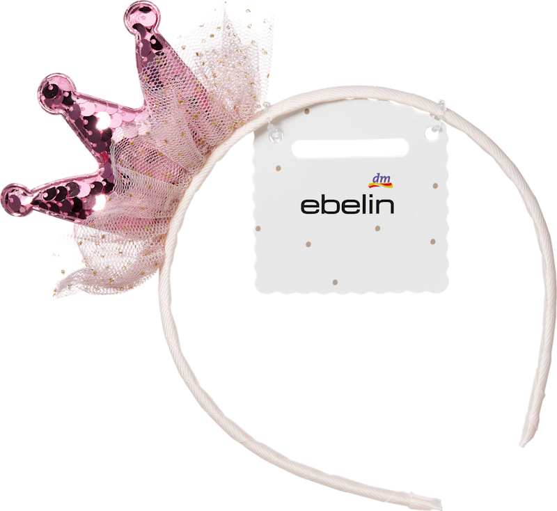 ebelin serre-tête avec couronne à paillettes 1 pièce