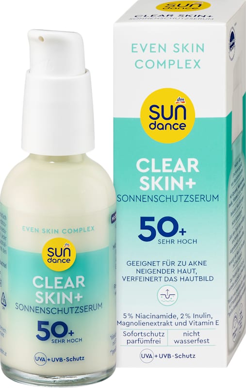 SUNDANCE sérum solaire visage clear skin+ LSF 50+ 50 ml