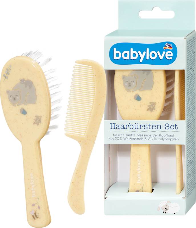 babylove set brosses jaune ours 2 pièces, 1 pc