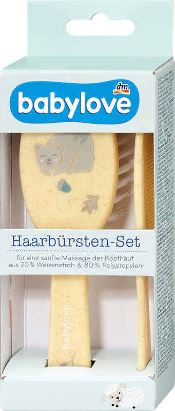 babylove set brosses jaune ours 2 pièces, 1 pc