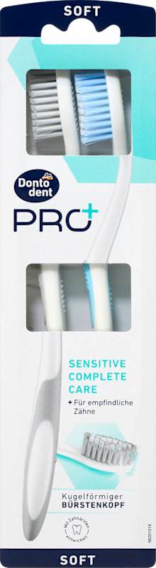 Dontodent PRO+ brosse à dents Sensitive Complete Care souple 2 pièces