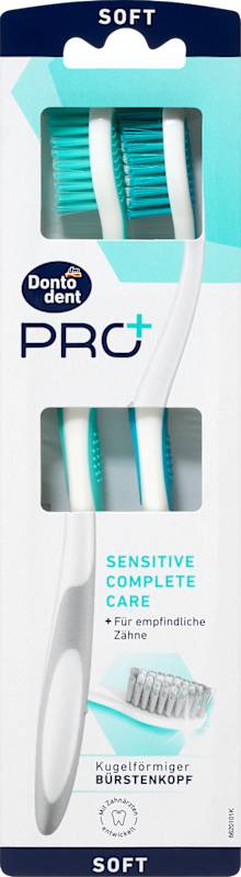 Dontodent PRO+ brosse à dents Sensitive Complete Care souple 2 pièces