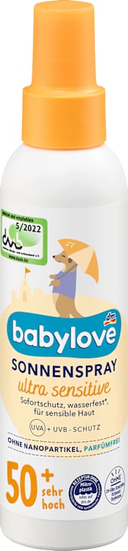babylove Spray solaire Bébé ultra sensitive LSF 50+ 150 ml