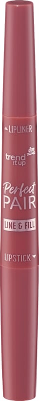 trend !t up rouge à lèvres Perfect Pair Line & Fill 520 Dark Rose Pink, 1,7 g