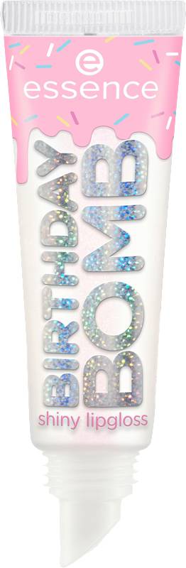 essence Gloss à lèvres Juicy Birthday Bomb Shiny 01 Cake My Day, 10 ml