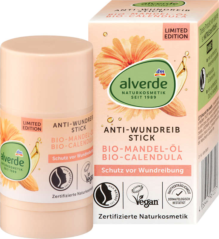alverde NATURKOSMETIK Stick anti-irritations huile d'amande & calendula, 25 g