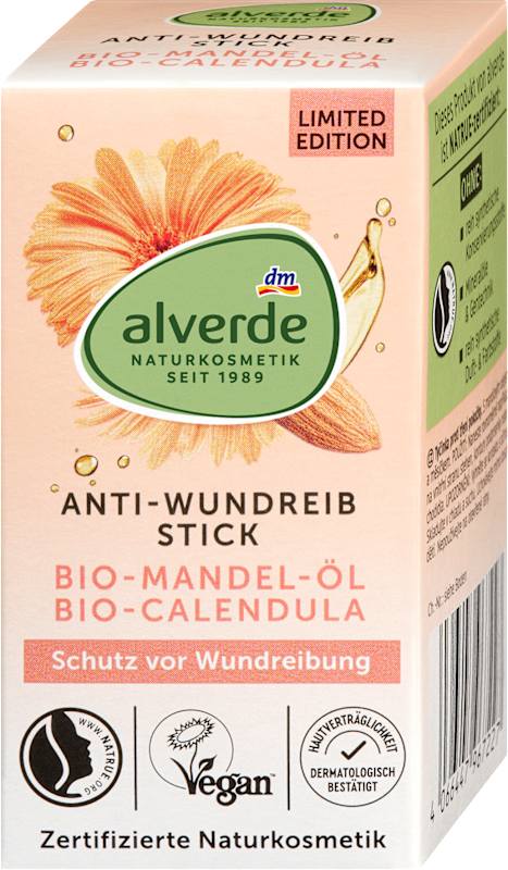 alverde NATURKOSMETIK Stick anti-irritations huile d'amande & calendula, 25 g
