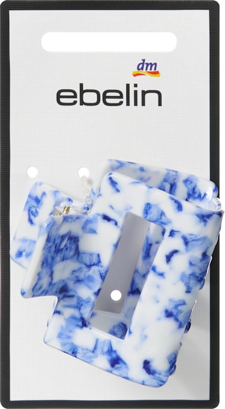 ebelin Pince à cheveux aspect céramique bleu/blanc 1 pièce